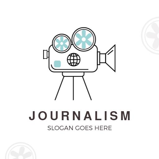 Vintage Style Film Camera Symbolizing Professional Journalism Logo Template