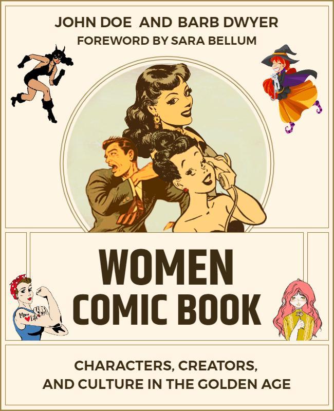 Vintage Women Comic Book Celebration Flyer Template