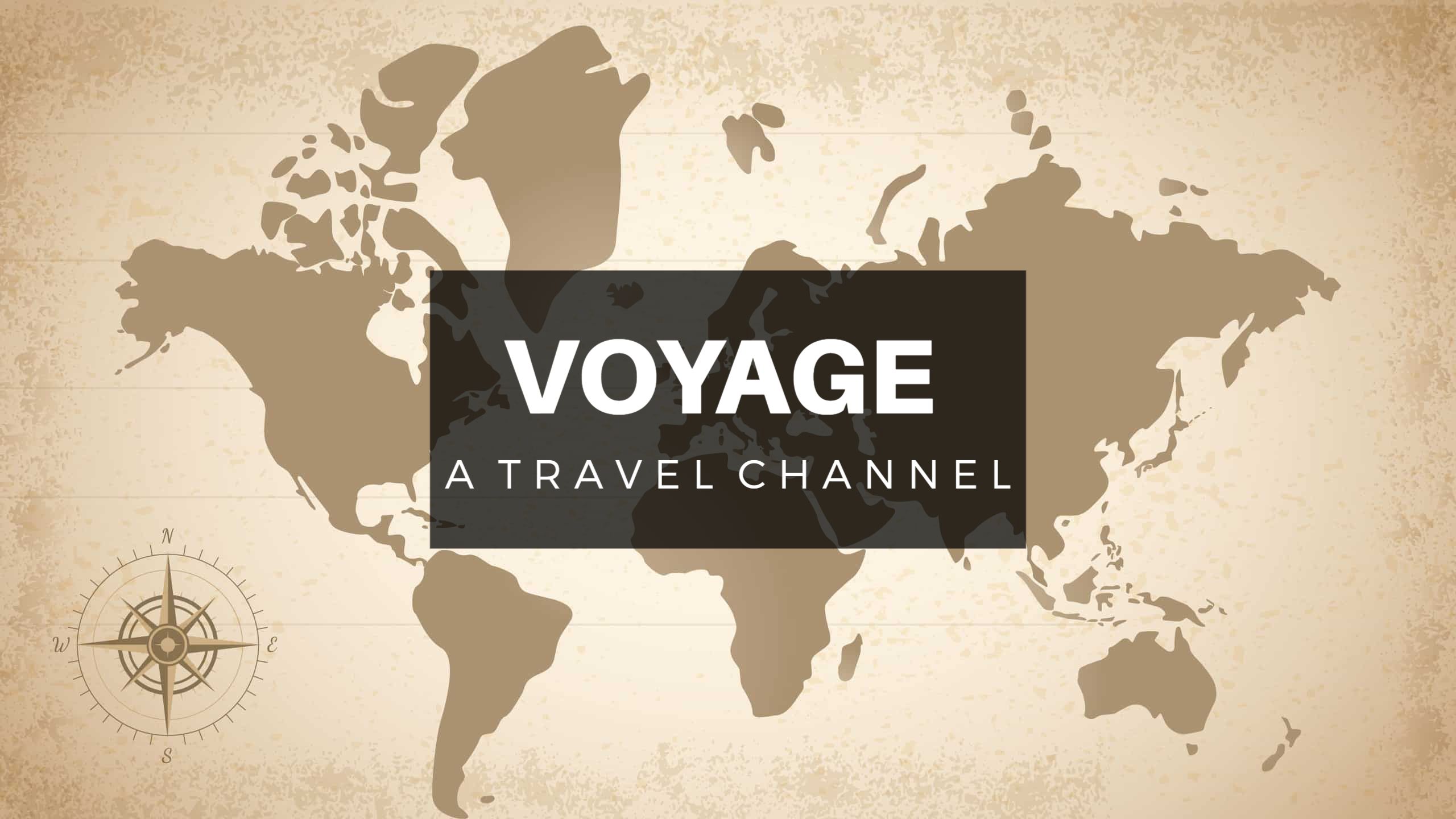 Vintage World Map with Compass Theme Travel Channel Banner Template