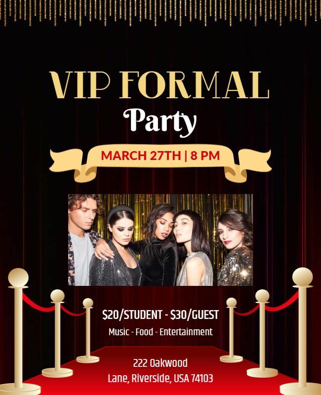 Vip Formal Event Party Flyer Template