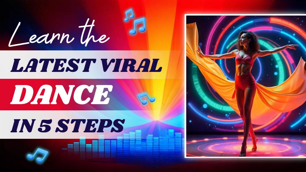 Viral Dance Tutorial Step-by-Step YouTube Thumbnail Template