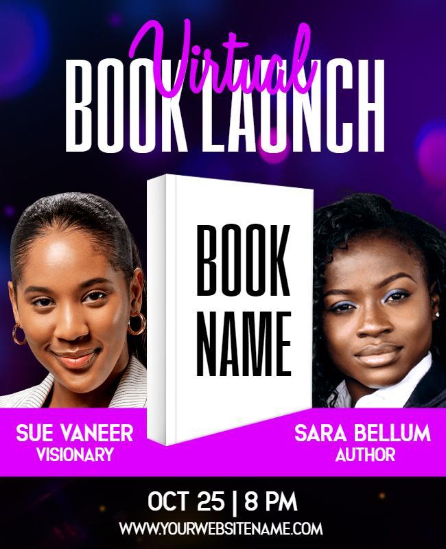 Virtual Book Launch Flyer Template