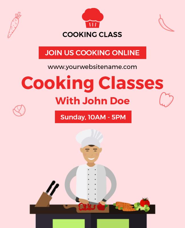 Virtual Cooking Class Event Flyer Template