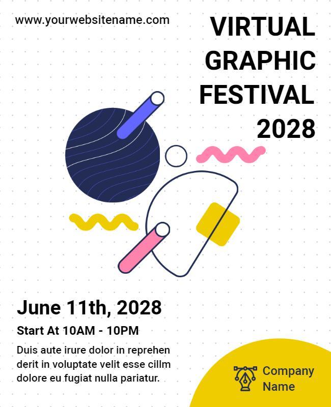 Virtual Graphic Design Festival Event Flyer Template