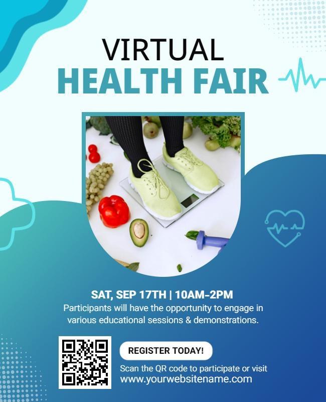 Virtual Health Fair Event Flyer Template