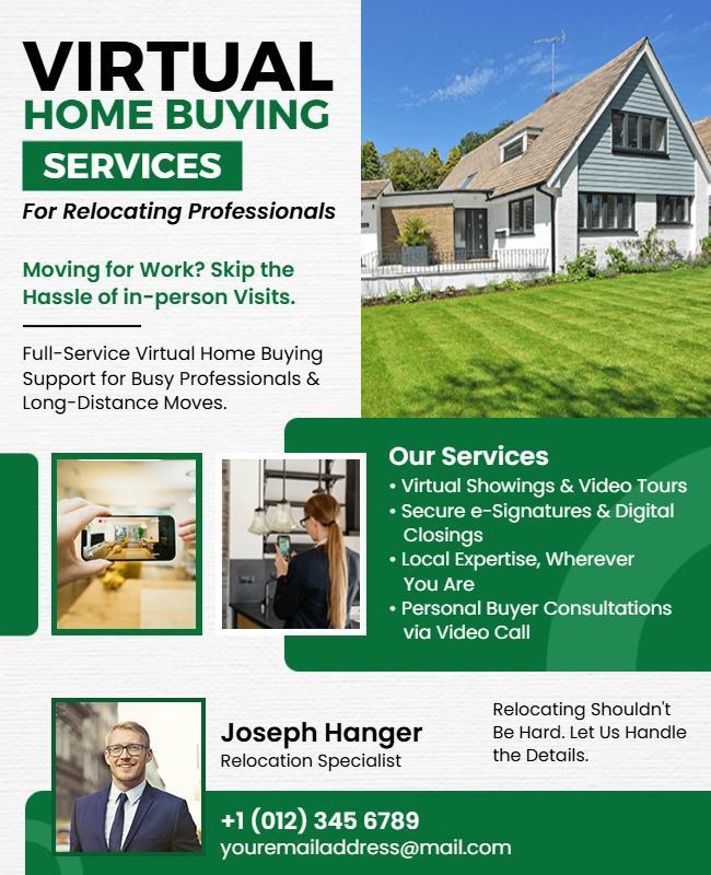 Virtual Home Buying Services Flyer Template