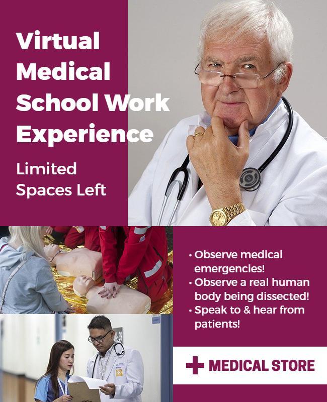 Virtual Medical School Experience Flyer Template