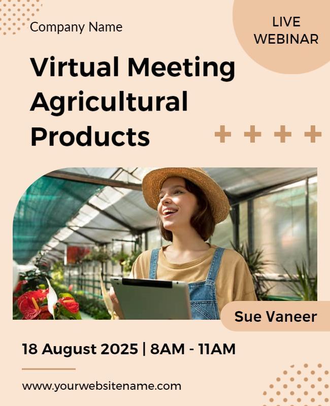 Virtual Meeting Agriculture Products Flyer Template