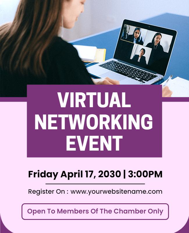 Virtual Networking Chamber Event Flyer Template