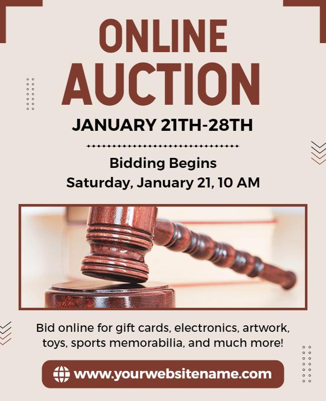 Custom Auction Flyer Templates For Night Online Auctions Custom Auction Flyer Templates For Night Online Auctions