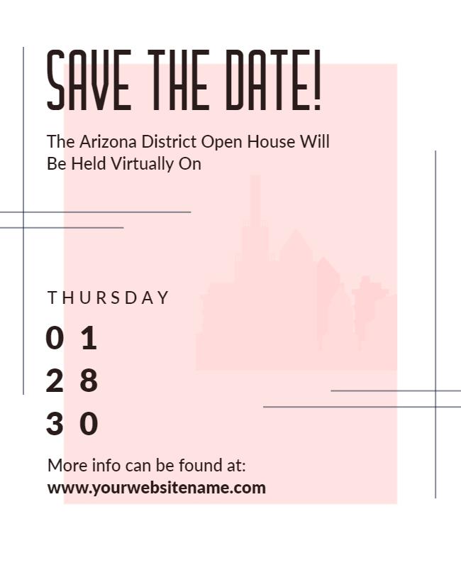 Virtual Open House Event Flyer Template