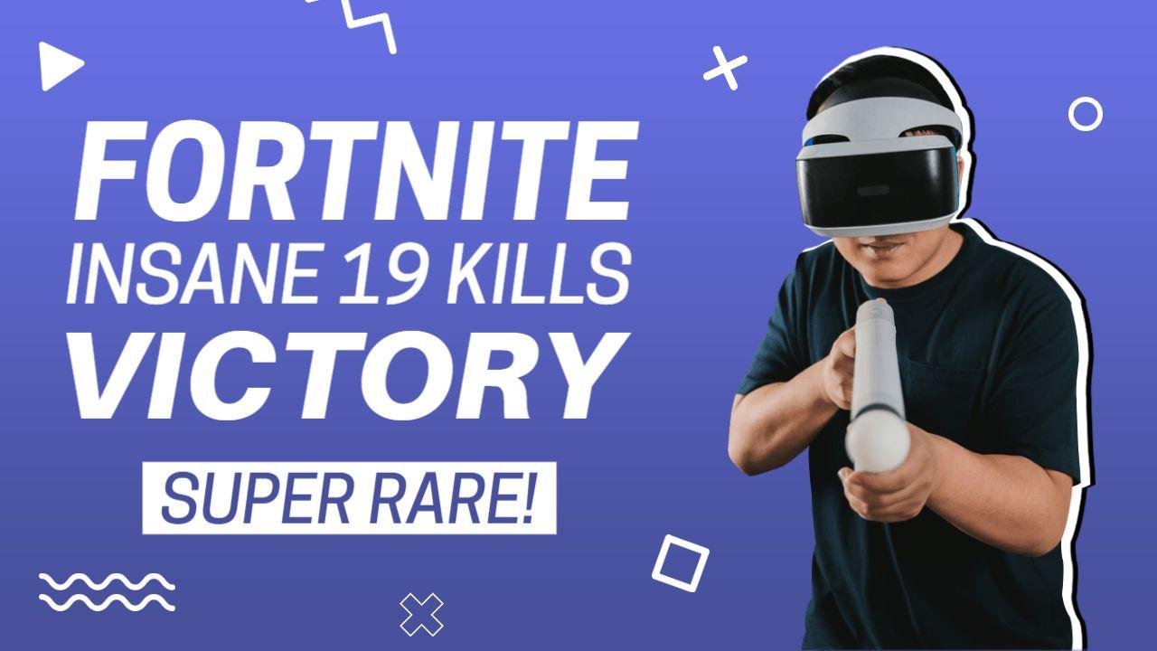 Virtual Reality Fortnite Victory 19 Kills Gaming YouTube Thumbnail Template