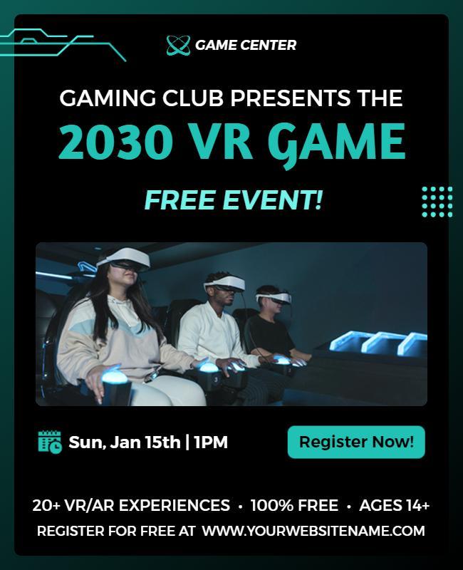 Virtual Reality Gaming Club Event Flyer Template