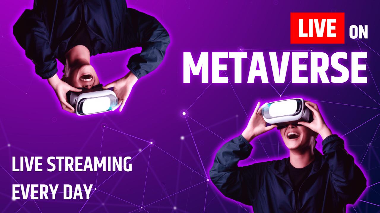 Virtual Reality Live Metaverse Streaming Technology YouTube Thumbnail Template