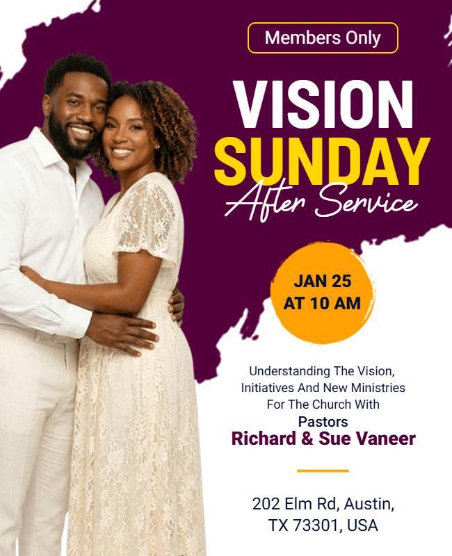 Vision Sunday After Service Church Event Flyer Template