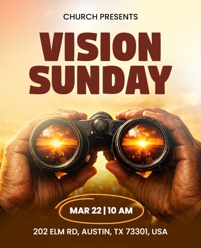 Vision Sunday Church Event Flyer Template