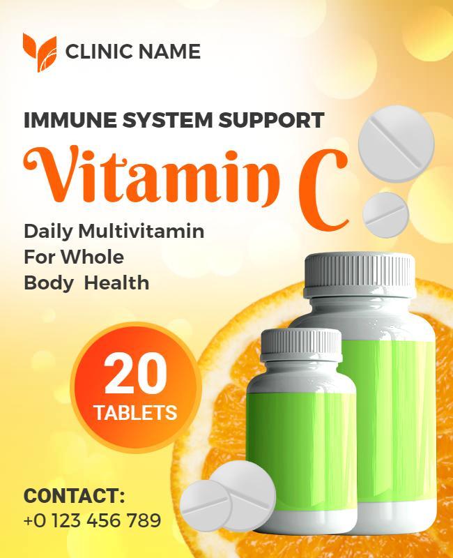 Vitamin C Immune Support Flyer Template