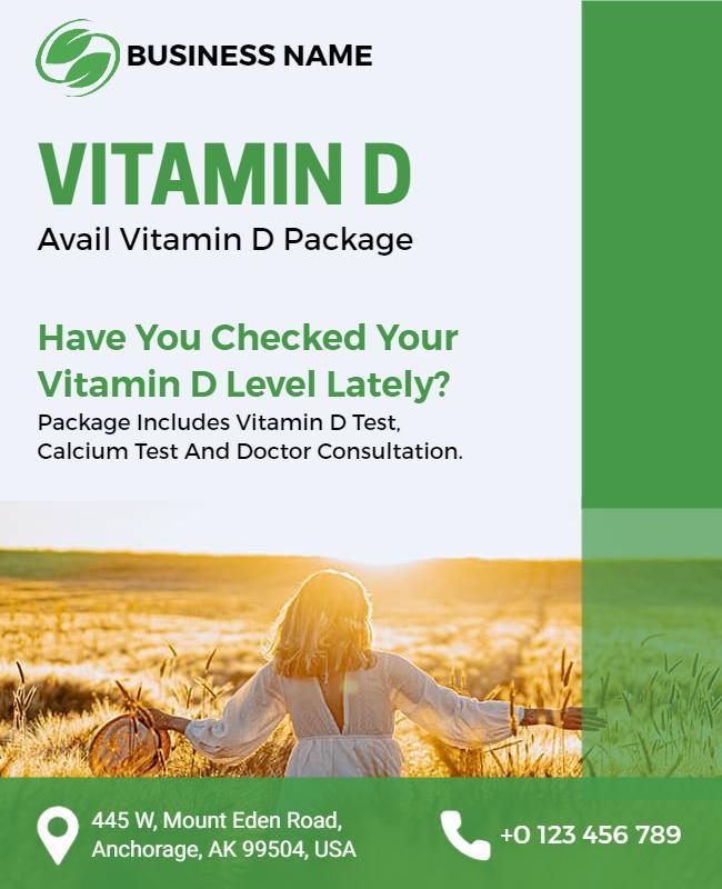 Vitamin D Health Package Promotion Flyer Template