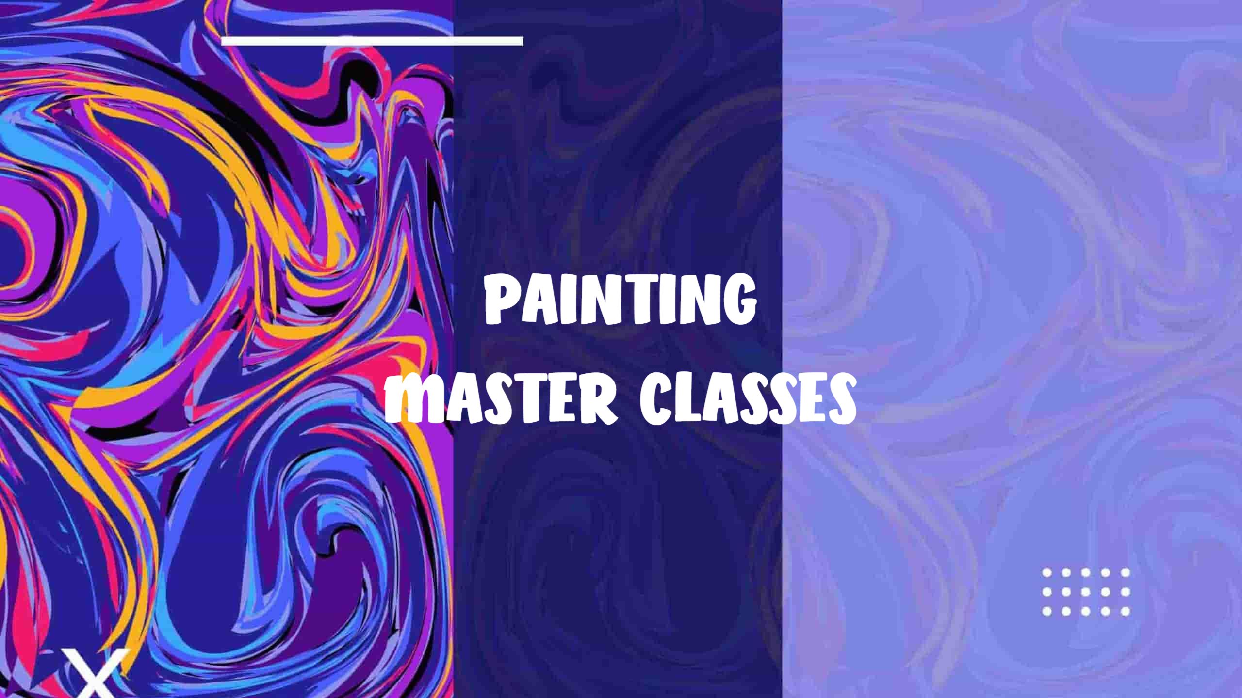 Vivid Abstract Swirls for Painting Master Classes YouTube Banner Template