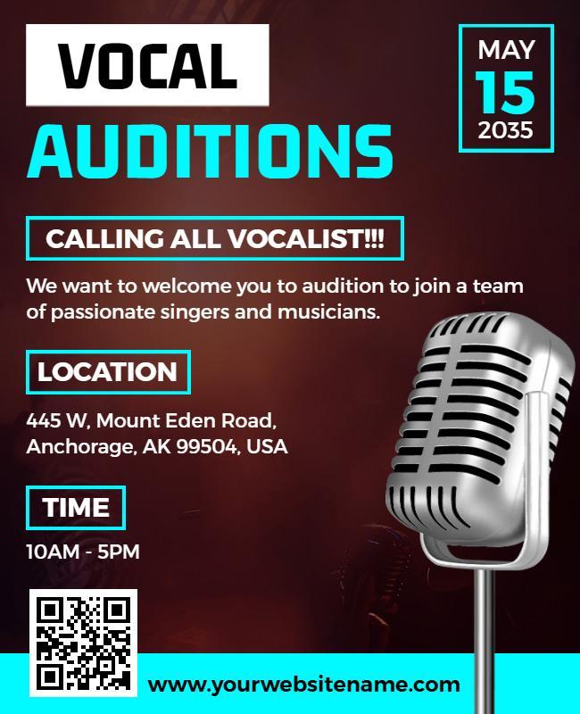 Vocal Auditions Event Flyer Template