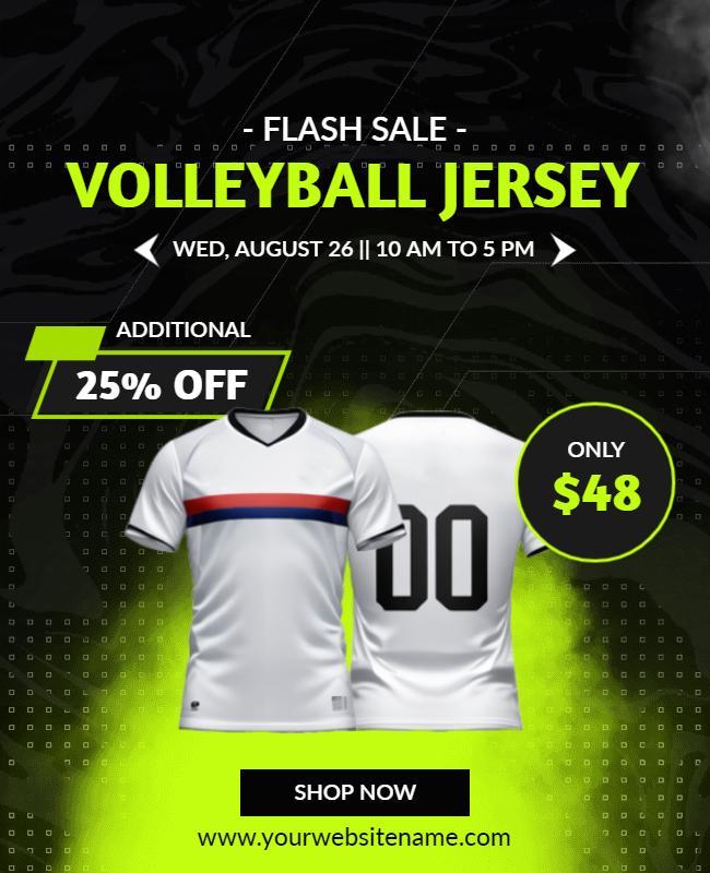 Volleyball Jersey Flash Sale Flyer Template