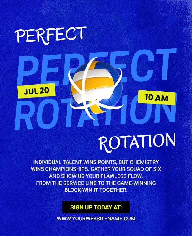 Volleyball Match Promotion Poster Template