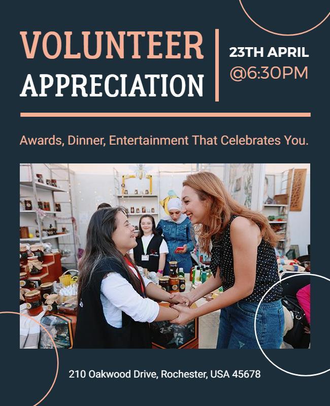 Volunteer Appreciation Event Celebration Flyer Template