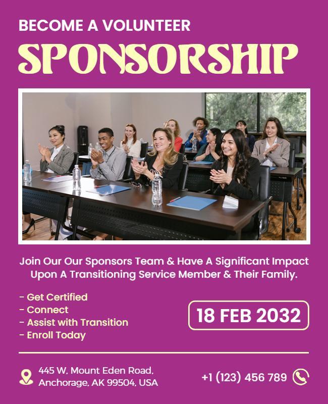 Volunteer Sponsorship Workshop Event Flyer Template