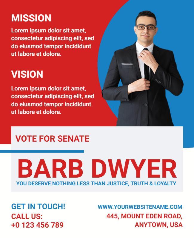 Vote for Senate Campaign Flyer Template