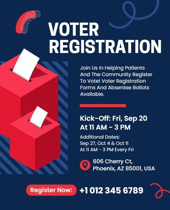 Voter Registration Event Poster Template