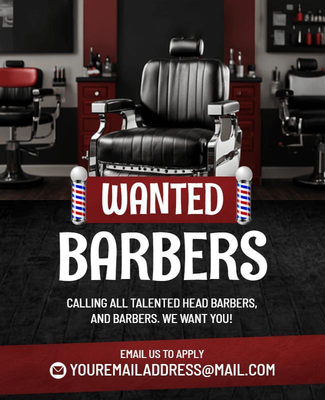 Wanted Barbers Ad Flyer Template