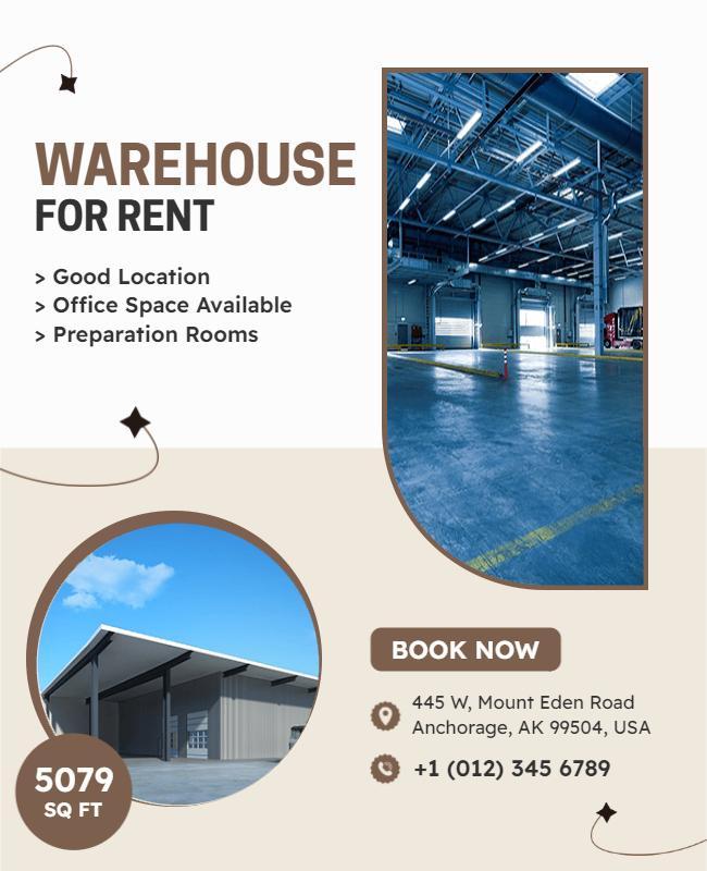 Warehouse Rental Space Availability Flyer Template