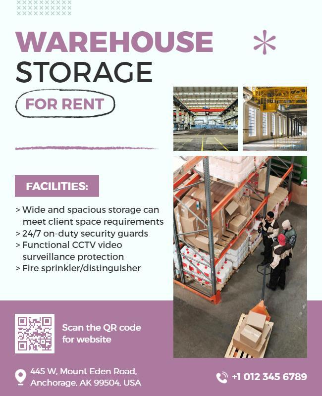 Warehouse Storage Rental Facilities Flyer Template