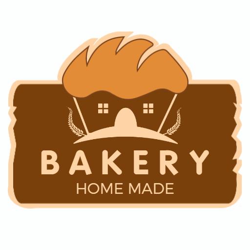 Warm Brown Bakery Sticker Featuring Fresh Bread Design Logo Template