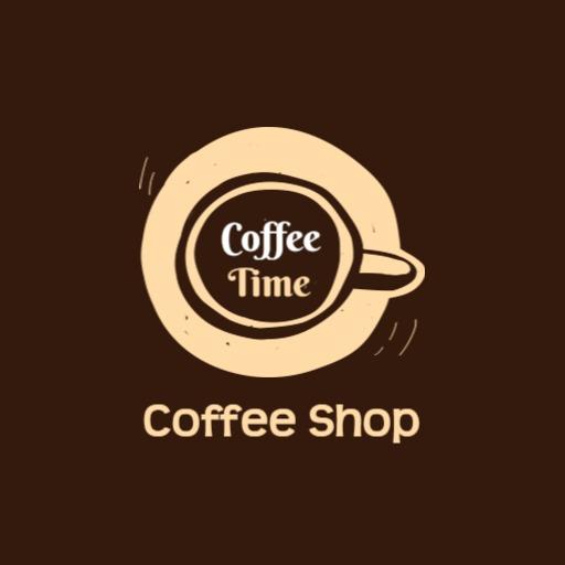 Warm Brown Coffee Cup Representing Cozy Coffee Shop Logo Template