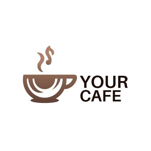 Warm Brown Gradient Design for Cozy Café Experience Logo Template