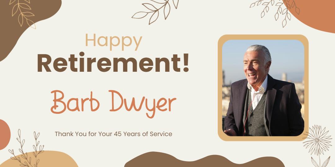 Warm Earth Tone Retirement Celebration Tarpaulin Banner Template