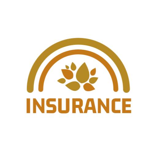 Warm Earthy Tones and Nature Symbols in Insurance Logo Template