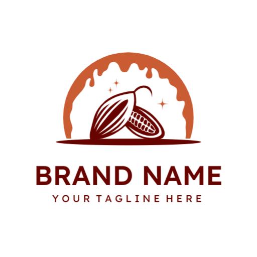 Warm Earthy Tones Showcasing Delicious Chocolate Logo Template