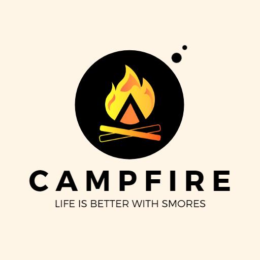 Warm Glow of a Campfire Creating Memories with Family Logo Template