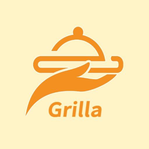 Warm Orange Hand Serving Delicious Meals Restaurant Logo Template