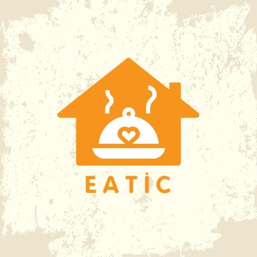 Warm Orange Home-Cooked Meal Featuring Food Love Logo Template