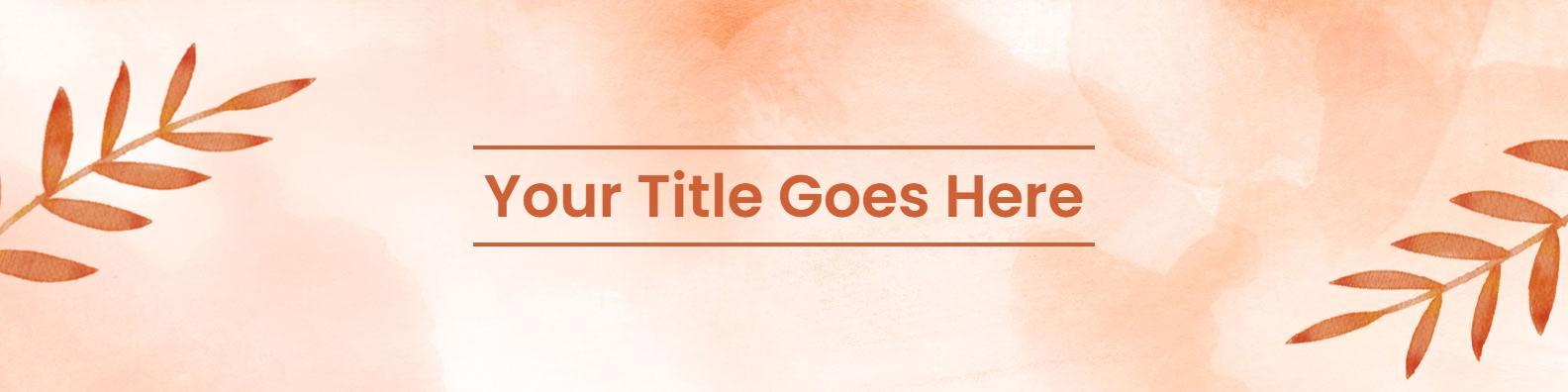 Warm Peach Background with Elegant Leaves LinkedIn Banner Template