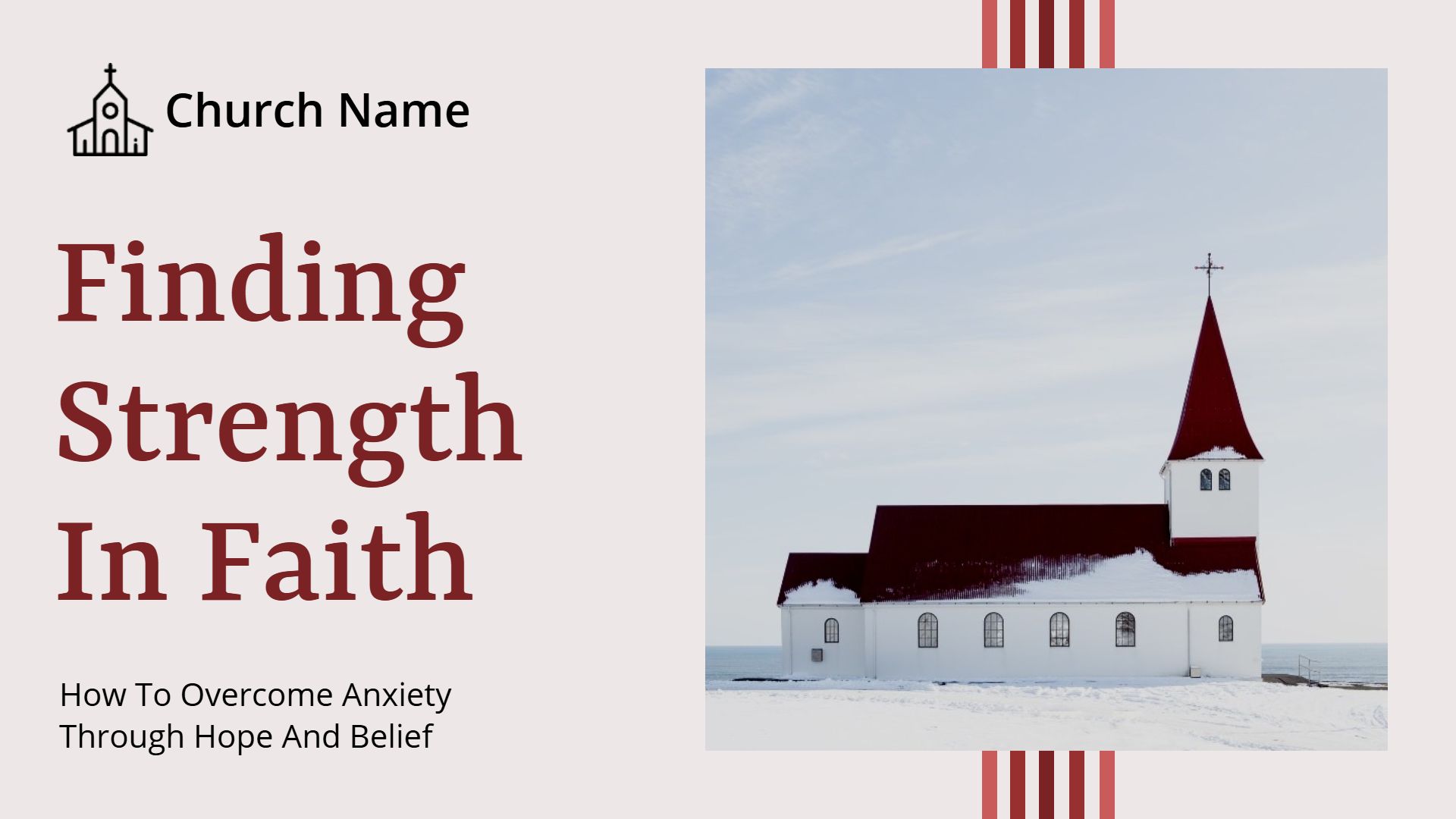 Warm Red Community Support Guidance Church Presentation Template