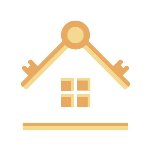 Warm Yellow House Icon Symbolizing Real Estate Opportunities Logo Template