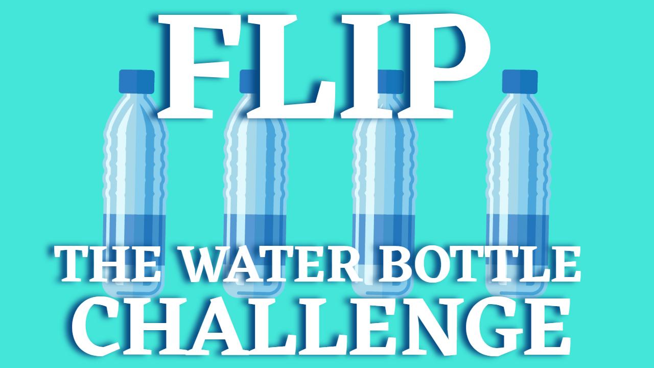 Water Bottle Flip Challenge Fun Trending YouTube Thumbnail Template