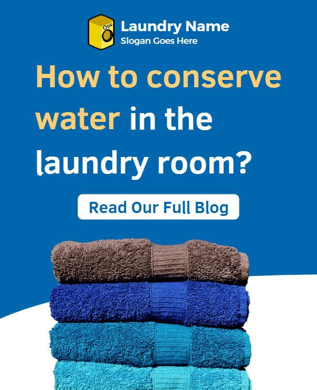 Water Conservation Tips for Laundry Room Flyer Template