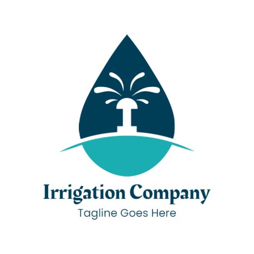 Water Droplet Design for Efficient Irrigations Logo Template