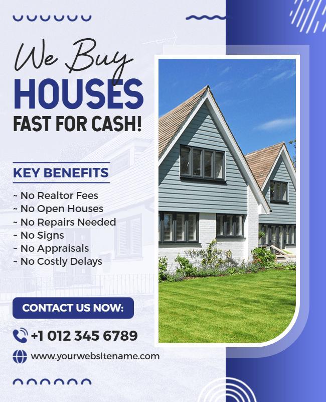 We Buy Houses Fast Advertising Flyer Template
