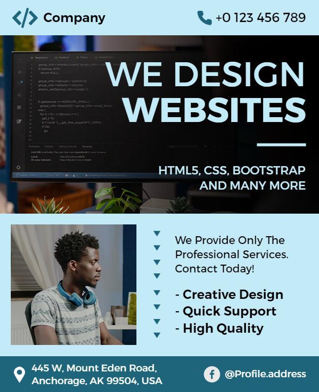 Web Design Services Promotion Flyer Template